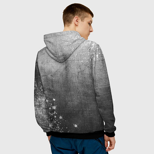 Мужская толстовка Ozzy Osbourne - grey gradient вертикально / 3D-Черный – фото 4