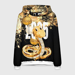 Мужская толстовка 2025 год - змея и новогодний салют