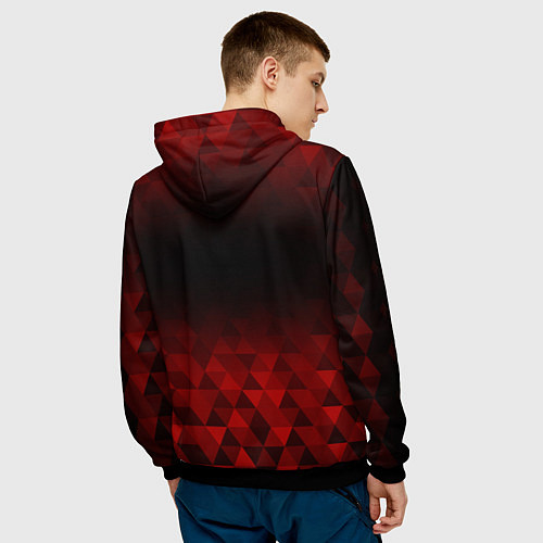 Мужская толстовка Thirty Seconds to Mars red poly / 3D-Черный – фото 4