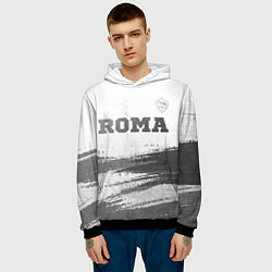 Толстовка-худи мужская Roma - white gradient посередине, цвет: 3D-черный — фото 2