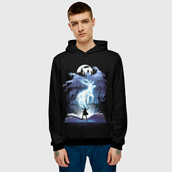 Толстовка-худи мужская Harry Potter patronus and dementors, цвет: 3D-черный — фото 2