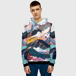 Толстовка-худи мужская Искусство гор, цвет: 3D-черный — фото 2