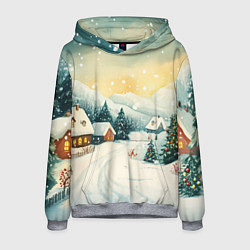 Мужская толстовка Праздничная деревушка