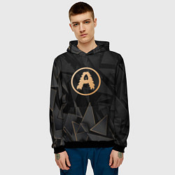Толстовка-худи мужская Aerosmith golden poly, цвет: 3D-черный — фото 2