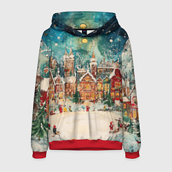 Мужская толстовка Новогодний снежный город