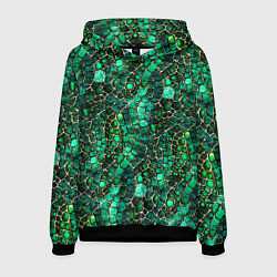 Мужская толстовка Змеиная зелёная кожа