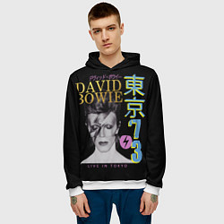 Толстовка-худи мужская David Bowie - Tokyo 1973, цвет: 3D-белый — фото 2