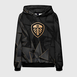Толстовка-худи мужская Leeds United golden poly, цвет: 3D-черный