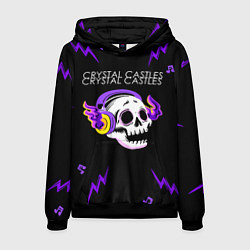 Мужская толстовка Crystal Castles неоновый череп