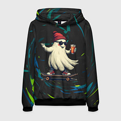 Мужская толстовка Парень в костюме приведения на скейте