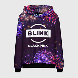 Толстовка-худи мужская Праздничный Blackpink, цвет: 3D-черный