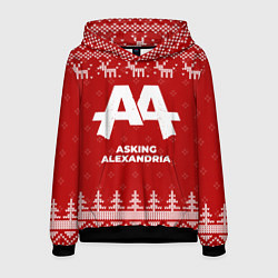 Мужская толстовка Новогодний Asking Alexandria с оленями