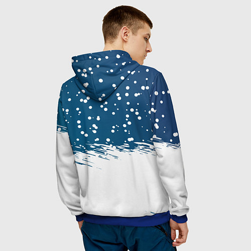 Мужская толстовка Котозмей Бендер - 2025 / 3D-Синий – фото 4