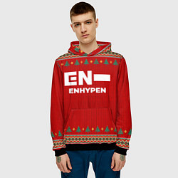 Толстовка-худи мужская Enhypen new year, цвет: 3D-черный — фото 2