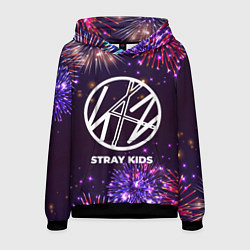 Толстовка-худи мужская Праздничный Stray Kids, цвет: 3D-черный