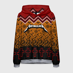 Толстовка-худи мужская Metallica christmas ugly sweater, цвет: 3D-меланж