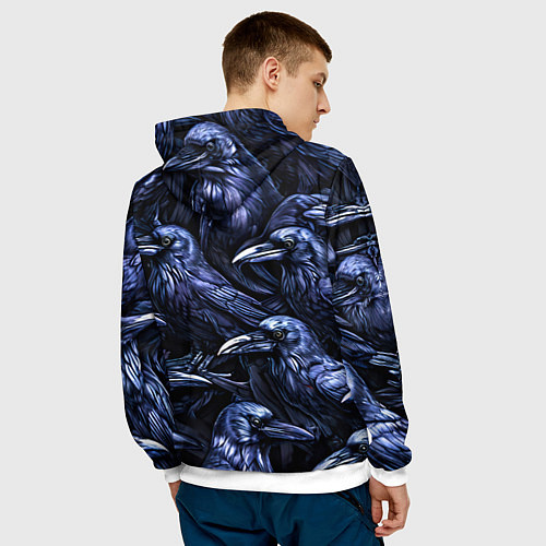 Мужская толстовка Черные вороны / 3D-Белый – фото 4