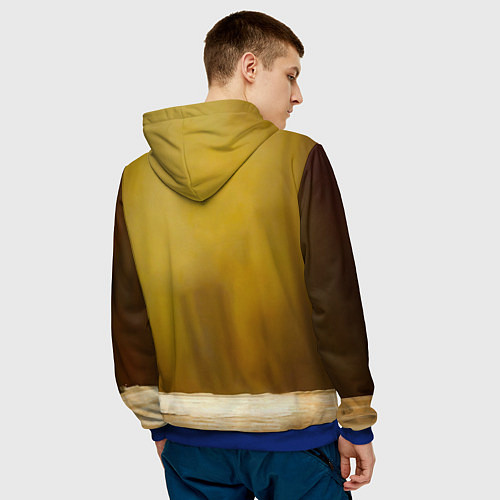 Мужская толстовка Милый зайчик / 3D-Синий – фото 4