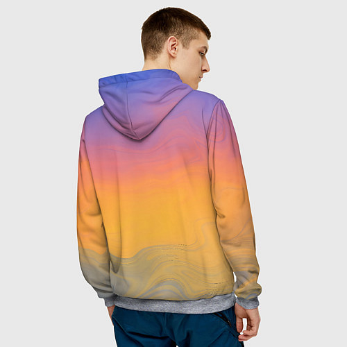 Мужская толстовка Яркий градиент / 3D-Меланж – фото 4