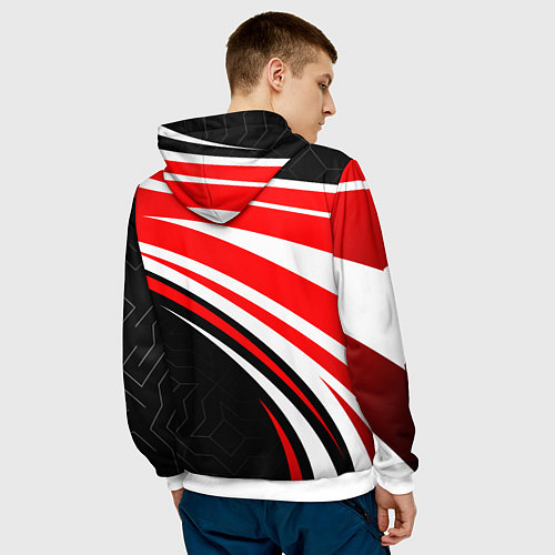Мужская толстовка Lixiang- red sport uniform / 3D-Белый – фото 4