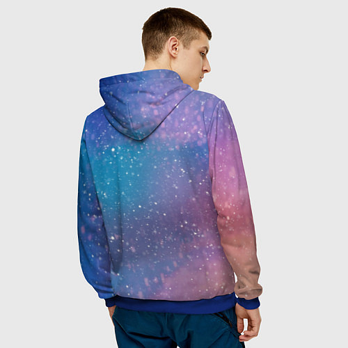 Мужская толстовка Winter falls gradient / 3D-Синий – фото 4