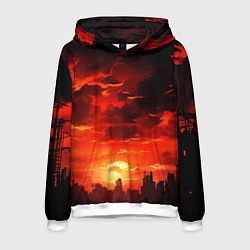 Мужская толстовка Багровый апокалиптический закат