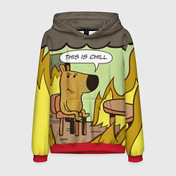 Мужская толстовка This is chill - this is fine мем