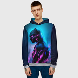 Толстовка-худи мужская Black Panther, цвет: 3D-меланж — фото 2