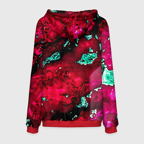Мужская толстовка Абстракция красно-голубая / 3D-Красный – фото 2