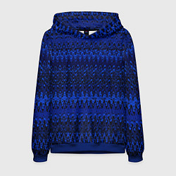 Мужская толстовка Чёрно-синий узоры