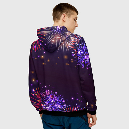 Мужская толстовка Праздничный Ghost of Tsushima / 3D-Черный – фото 4