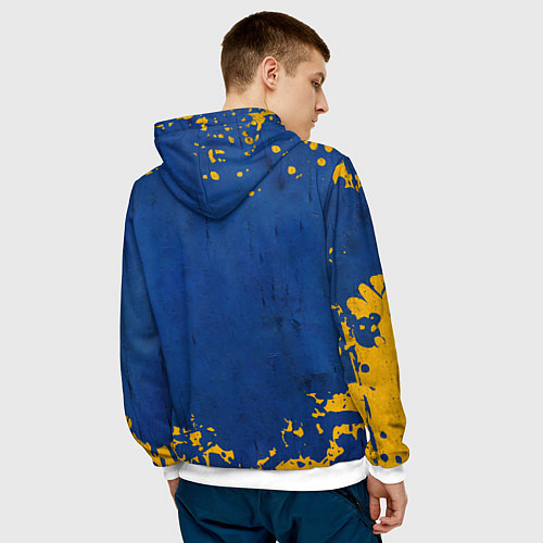 Мужская толстовка Голден Стэйт Уорриорз лого / 3D-Белый – фото 4