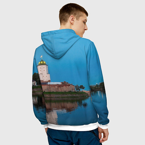 Мужская толстовка Выборгский замок / 3D-Белый – фото 4