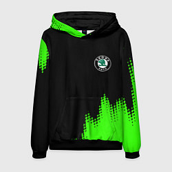 Мужская толстовка Skoda краски зеленые