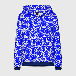 Толстовка-худи мужская Nirvana logo blue, цвет: 3D-синий