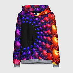 Мужская толстовка Неоновая абстракция фрактал