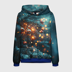 Мужская толстовка Елочные шары и боке