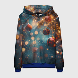 Мужская толстовка Новый год боке стиль