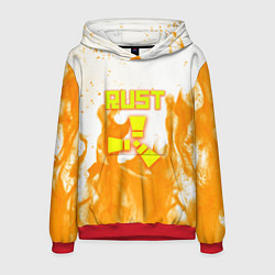 Толстовка-худи мужская Rust flame, цвет: 3D-красный