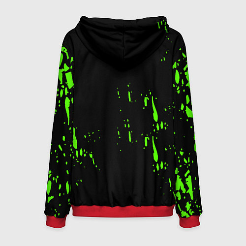 Мужская толстовка Quake брызги кислотных красок / 3D-Красный – фото 2