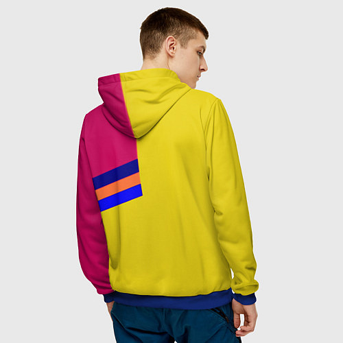 Мужская толстовка Барселона фк клуб геометрия / 3D-Синий – фото 4