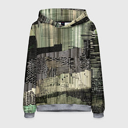 Мужская толстовка Глитч-арт с отрезками - нейросеть