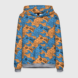 Толстовка-худи мужская Графическая фантазия, цвет: 3D-меланж