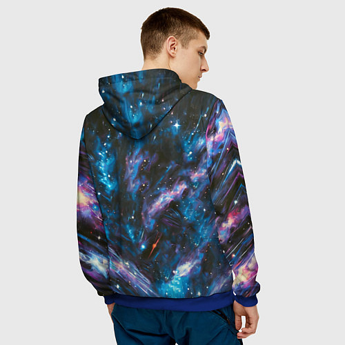 Мужская толстовка Бейсболист с мячом / 3D-Синий – фото 4