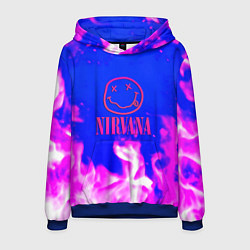 Мужская толстовка Nirvana neon flame