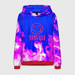 Мужская толстовка Nirvana neon flame