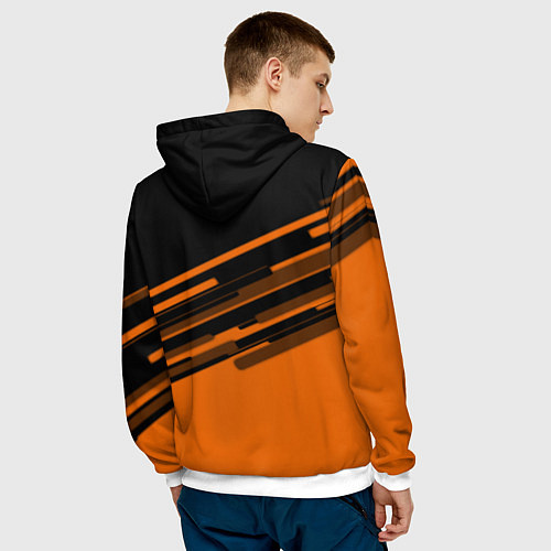 Мужская толстовка PUBG geometry line / 3D-Белый – фото 4