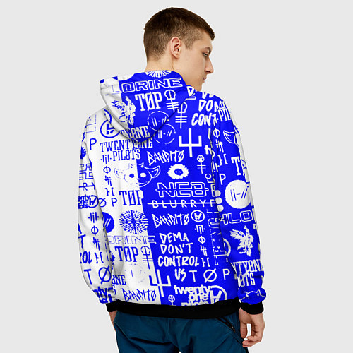 Мужская толстовка Twenty one pilots лого / 3D-Черный – фото 4