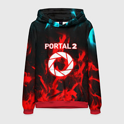 Мужская толстовка Portal flame steel game