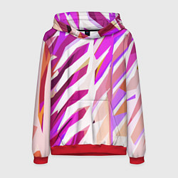 Мужская толстовка Бело-розовая абстракция